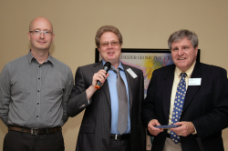 Marcus Gylling, Dr. Thomas Kahlisch and Georg Kerscher at the end of their presentations